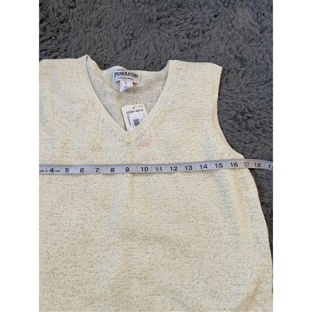 Nwt Pendleton white sweater vest sleeveless blouse size large - Picture 5 of 5